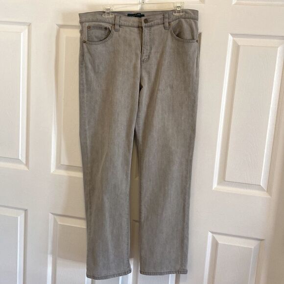 Ralph Lauren Straight Legs High Waist Gray Jeans - Picture 5 of 6